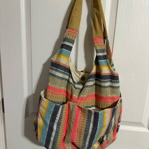 Striped Multicolor Tote Bag